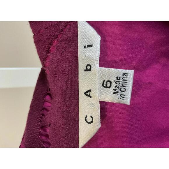 Cabi Fushia Women's Lace Button-Up Blazer Jacket Size 6 - Picture 2 of 8